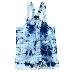 74AM • Tie Dye Denim Overalls